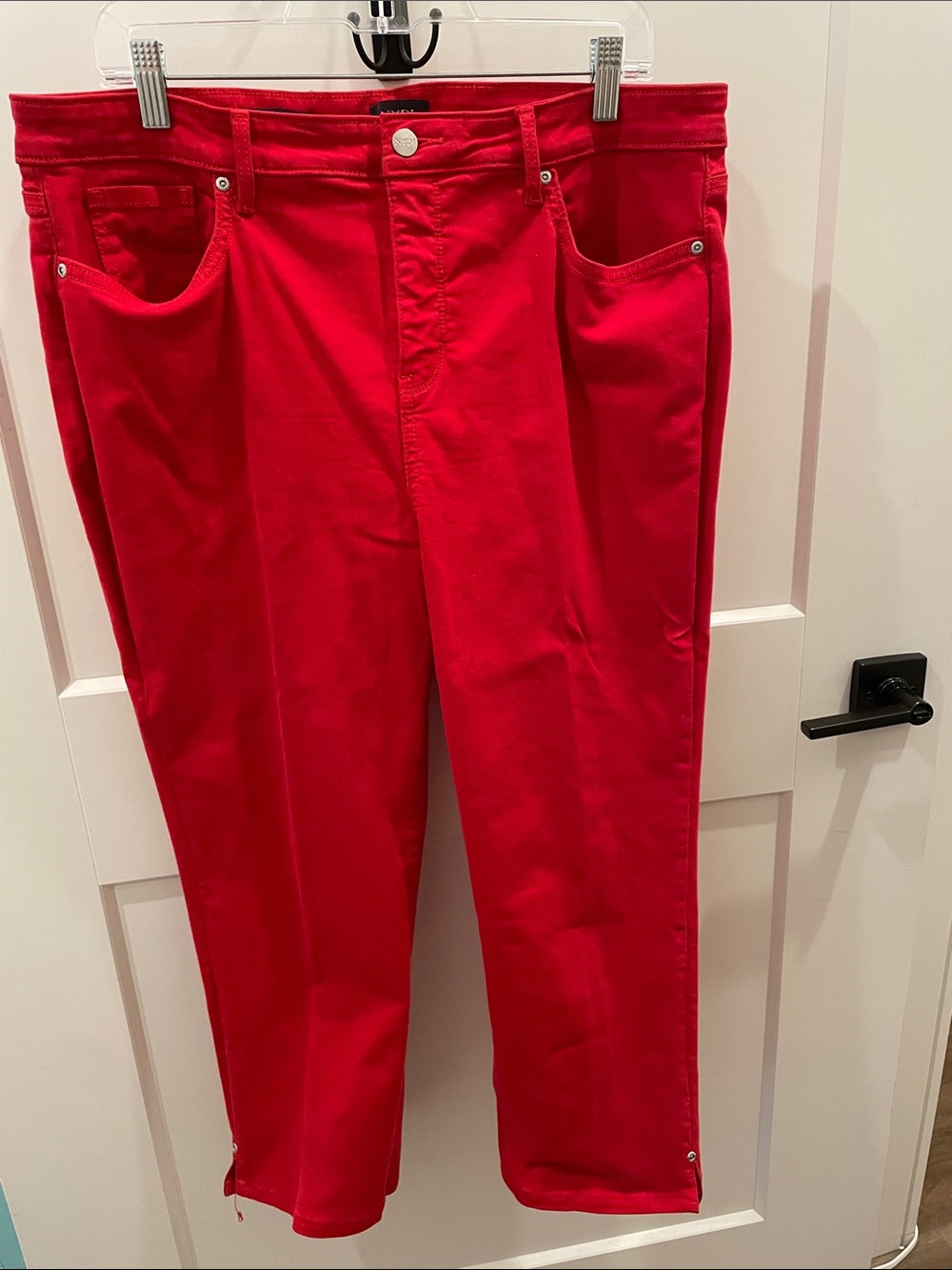 EUC NYDJ women’s Bright Red Relaxed Jeans
